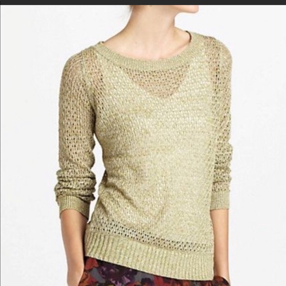 Anthropology Metallic Sweater